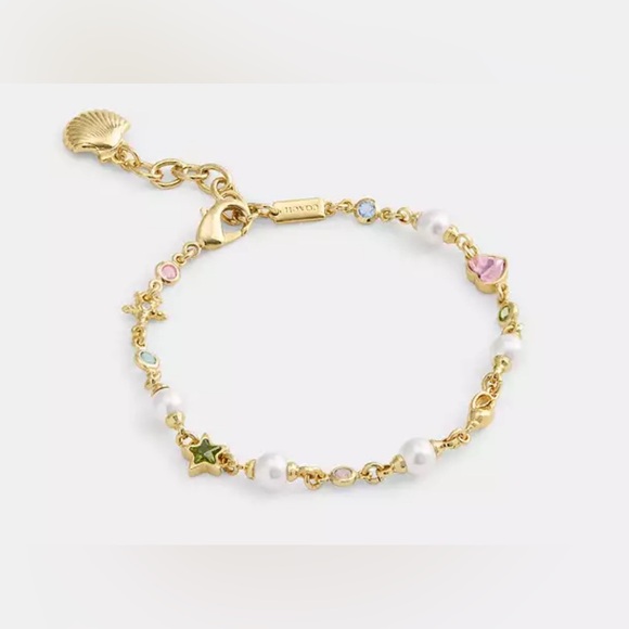 Coach Shell Pearls And Beads Bracelet. New no tag . - Picture 1 of 4
